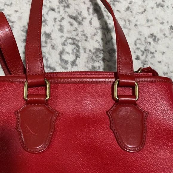 Trussardi purse in GUC red pebbled leather MADE IN ITALY!🇮🇹 #vintage - Picture 10 of 13